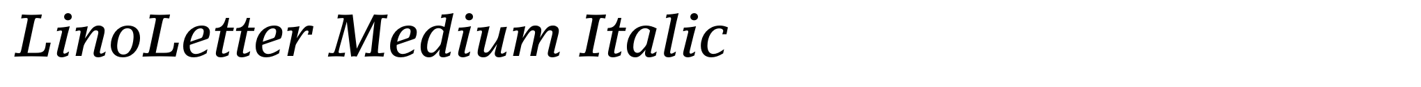 LinoLetter Medium Italic image